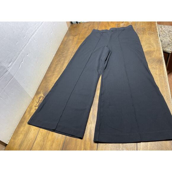 Bailey/44 Wide Leg Ponte Pants Black Stretch Pull On Large - Picture 1 of 11